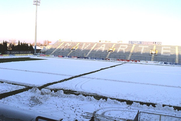 Varaždinci za Markovića, stadion pod snijegom