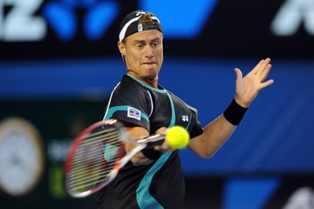 Del Potro na idola Hewitta