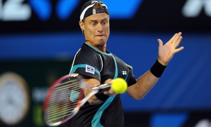 Del Potro na idola Hewitta