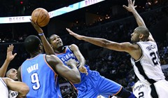 Durant eksplodirao u završnici, Thunder izjednačio seriju sa Spursima