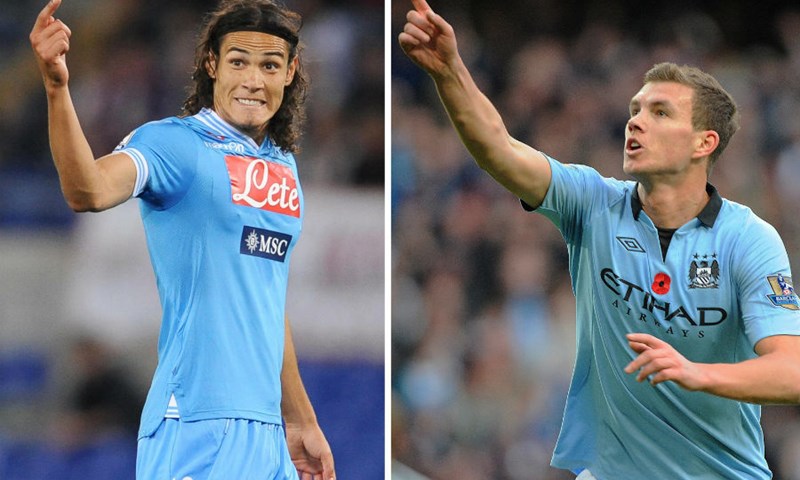 Napolijev predsjednik želi razmjenu Cavani - Džeko