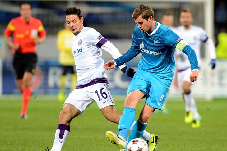 Video: Bečka Austria Nenada Bjelice prvi bod u Ligi prvaka osvojila na gostovanju kod Zenita