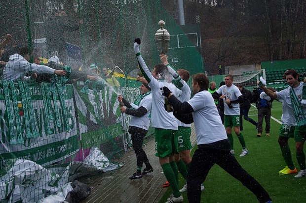 Foto: Najugledniji litavski klub Žalgiris Vilnius osvojio SMScredit.lt A Lygu nakon 14 godina