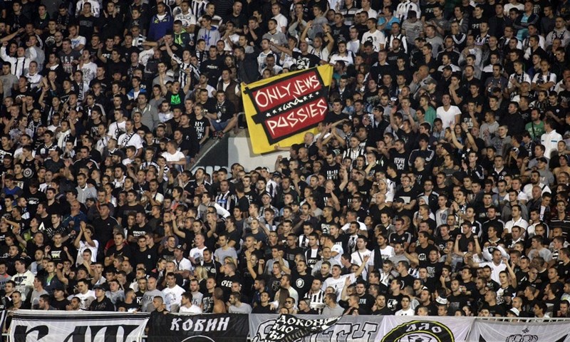Partizan mora zatvoriti dio stadiona zbog antisemitskog transparenta