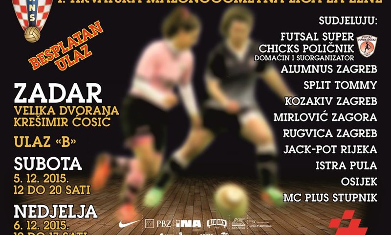 U Zadru ovog vikenda počinje 1. malonogometna liga za žene