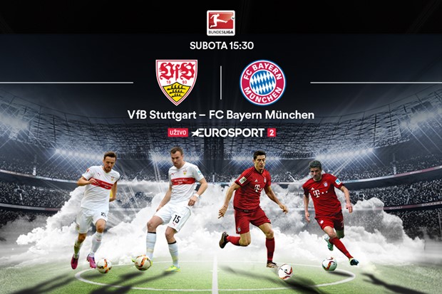 Stuttgart protiv Bayerna uživo na  Eurosportu 2