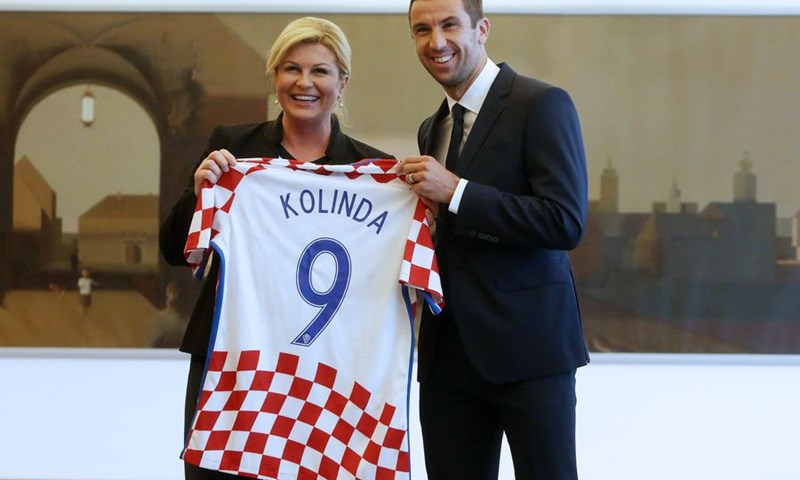 Hrvatski nogometni reprezentativci kod predsjednice Grabar Kitarović