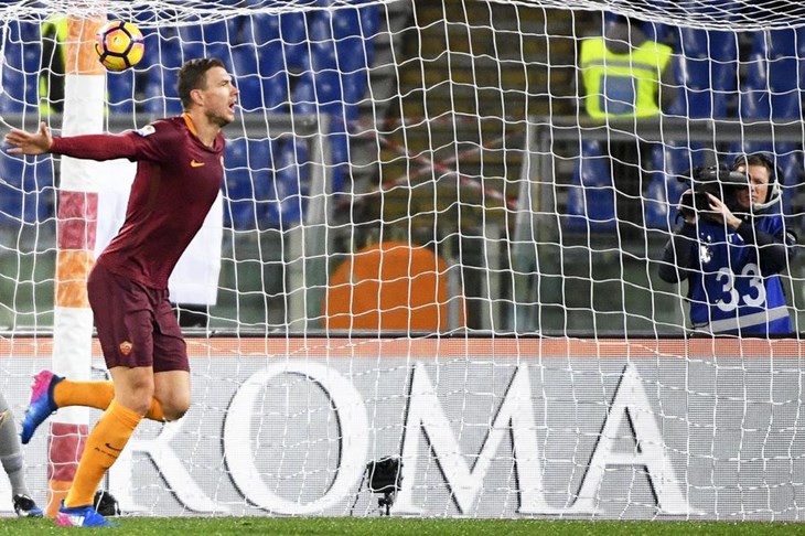 VIDEO: Roma natrpala Fiorentinu na Olimpicu uz dva gola Edina Džeke