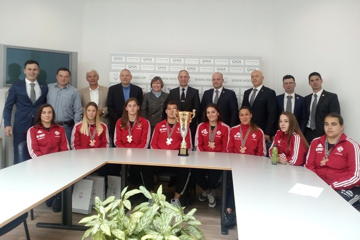 Brončana judo reprezentacija na prijemu u Hrvatskom olimpijskom odboru