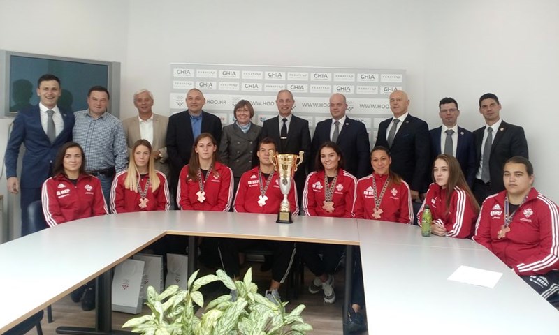 Brončana judo reprezentacija na prijemu u Hrvatskom olimpijskom odboru