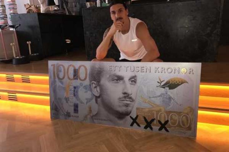 FANATIK: Zlatanovo lice na novčanici švedske krune