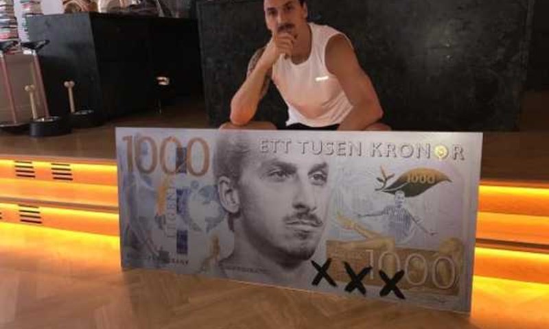 FANATIK: Zlatanovo lice na novčanici švedske krune