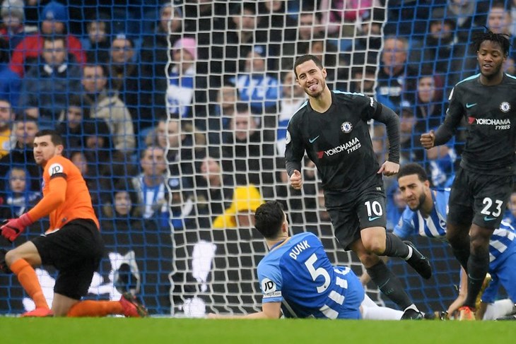 VIDEO: Dominantni Chelsea nošen Hazardom potopio Brighton u gostima