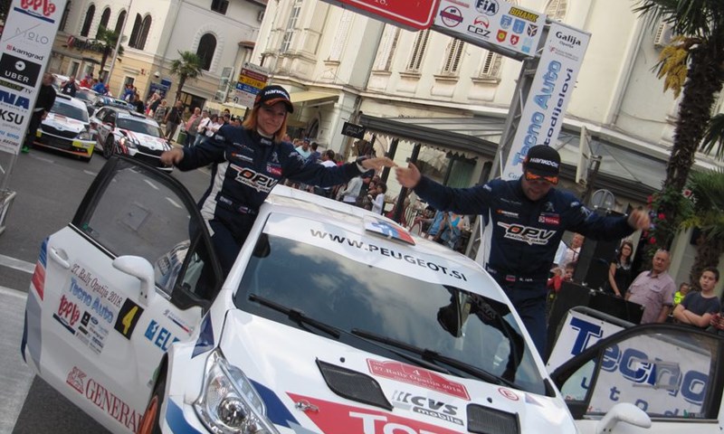 Rally Opatija: Rok Turk i Blanka Kacin s pobjedničkim šampanjcem