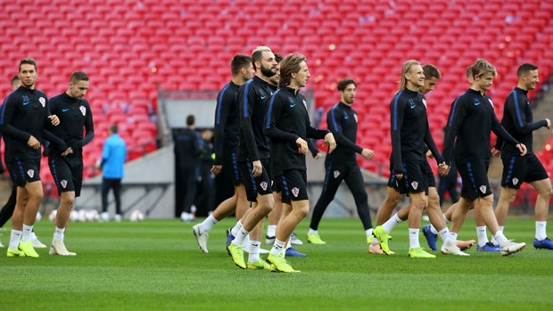 FOTO: Hrvatska odradila trening na Wembleyju uoči odlučujućeg dvoboja s Engleskom