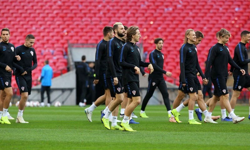 FOTO: Hrvatska odradila trening na Wembleyju uoči odlučujućeg dvoboja s Engleskom