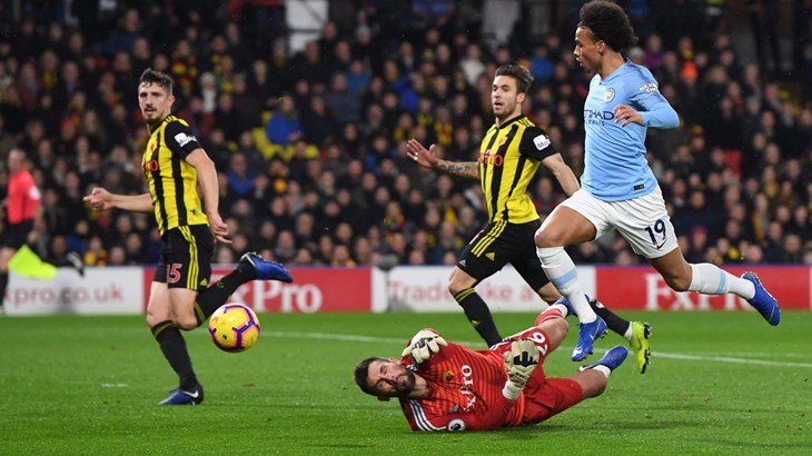 VIDEO: Manchester City preživio gostovanje na Vicarage Roadu, Brighton zabijao i s igračem manje
