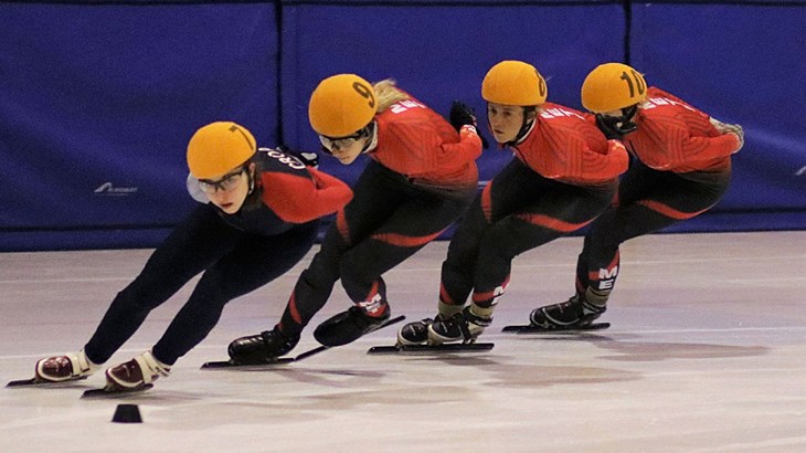 Zagrijavanje brzoklizača pred juniorsko Svjetsko prvenstvo u Montrealu