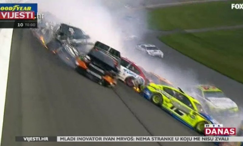 [RTL Video] Ružne scene s Floride: U lančanom sudaru na NASCAR utrci stradao 21 automobil, ali nijedan vozač