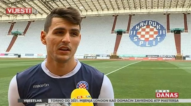 [RTL Video] Hajdukov junak i "novi vođa navijača": "Bila mi je želja zapjevati s Torcidom"