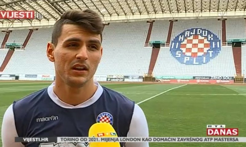 [RTL Video] Hajdukov junak i "novi vođa navijača": "Bila mi je želja zapjevati s Torcidom"