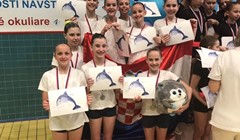 Riječke mlade sinkro plivačice vratile se iz Bratislave sa zlatom i dva srebra