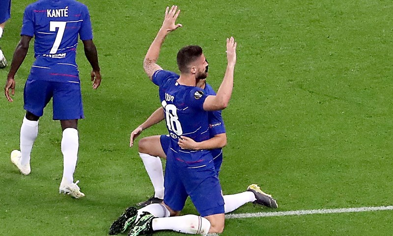Giroud: "Nisam htio slaviti pogodak, ali ne mogu skrivati ponos što sam osvojio Europsku ligu s Chelseajem"