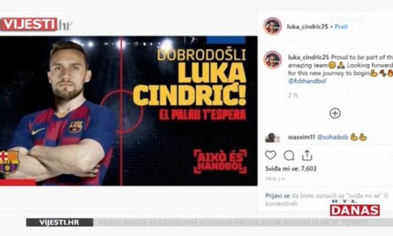 [RTL Video] Luka Cindrić i službeno u Barceloni, među prvima čestitao i Duvnjak