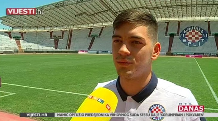 [RTL Video] Čolina: "Hajduk je u meni prepoznao potencijal, nadam se da ću to što prije pokazati"