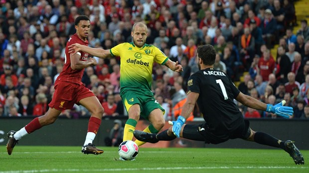 Liverpool u prvom poluvremenu napunio Norwich i ostao bez Alissona