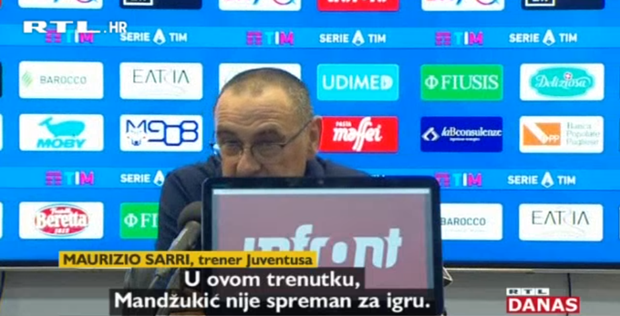 [RTL Video] Maurizio Sarri progovorio o statusu Marija Mandžukića: "On nije spreman"