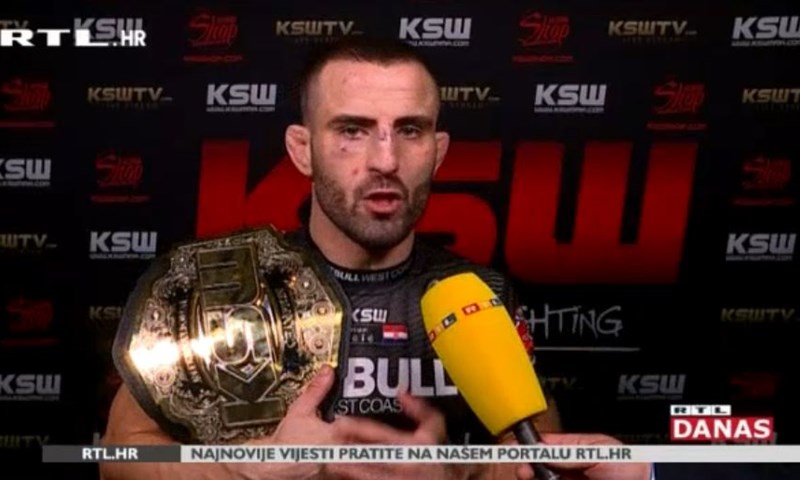 [RTL Video] Antun Račić, novi KSW prvak: "Prije deset godina izgubio sam oca koji me i odveo na prvi trening, ovo je za njega"