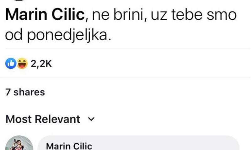 Čilić: 'Pripremim teren za visok tlak odmah u nedjelju ujutro pa će popodne biti laganini'
