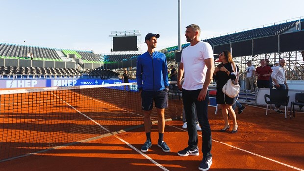 Novak Đoković u pratnji Gorana Ivaniševića razgledao stadion i novi Regionalni teniski centar