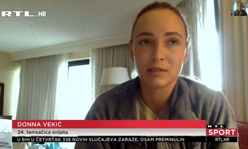 [VIDEO] Donna Vekić za RTL iz US Open balona: 'Za očekivati je nešto pozitivnih testova, ali svi drže distancu'