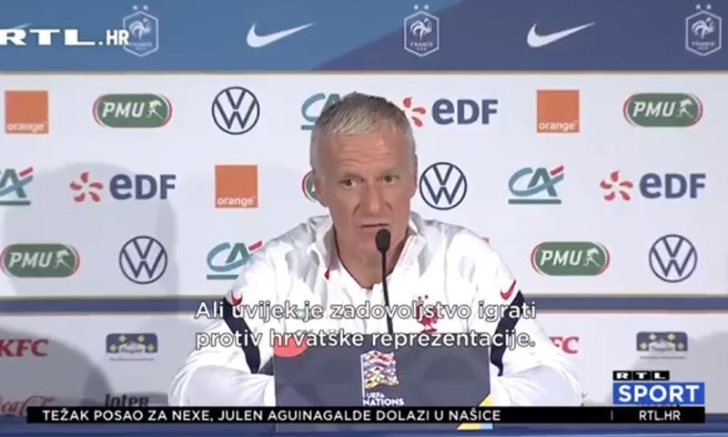 [VIDEO] Deschamps uoči dvoboja u Parizu: 'Uvijek je zadovoljstvo igrati protiv Hrvatske'