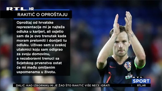 [VIDEO] Rakitić se oprostio od hrvatskog dresa: 'Osjetio sam da je ovo trenutak za prelomiti'
