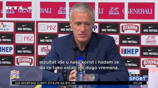 [VIDEO] Hrvatski niz protiv Francuske nastavljen, Deschamps poručio: 'Nadam se da će tako ostati još dugo vremena'