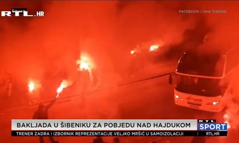 [VIDEO] Funcuti svoje heroje dočekali bakljadom, Caktaš se ispričao navijačima Hajduka