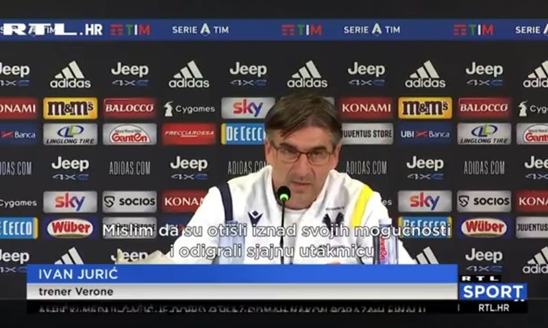 [VIDEO] Jurićeva Verona uzela bod Juventusu: 'Vrijeđali su me da sam Balkanac'