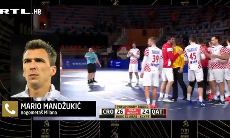 [VIDEO] Mandžukić poslao poruku rukometašima: 'Čuo sam se s Duvnjakom'