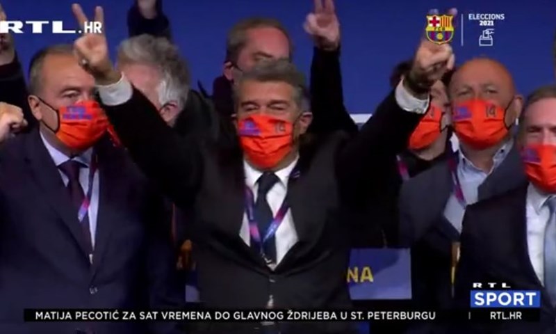[VIDEO] Laporta nakon pobjede na izborima: 'Cijelu kampanju sam govorio da Messi voli Barcelonu'