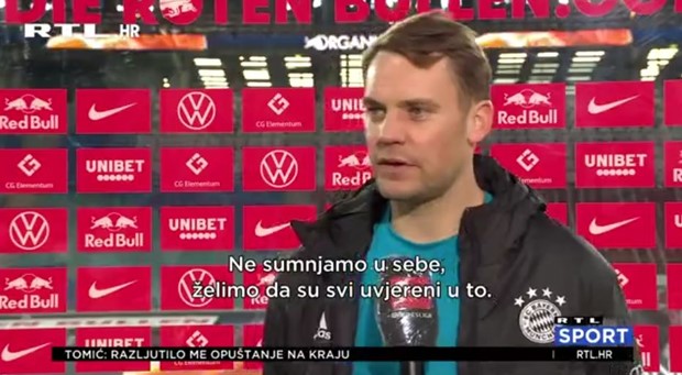 [VIDEO] Neuer: 'Nećemo govoriti o osvajanju naslova, ali ovo je važan korak'
