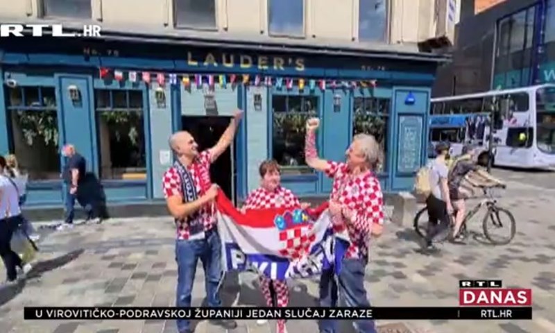 [VIDEO] Mala, ali raspoložena skupina hrvatskih navijača bodrit će Vatrene u Glasgowu