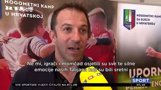 [VIDEO] Del Piero: 'Hrvatska je za mene uvijek sjajna reprezentacija'