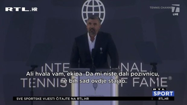 [VIDEO] Ivanišević ušao u Kuću slavnih i govorom još jednom oduševio svijet