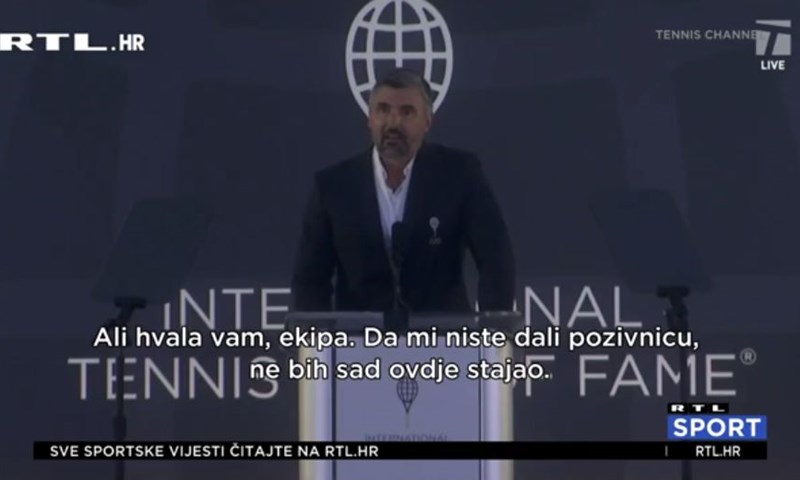 [VIDEO] Ivanišević ušao u Kuću slavnih i govorom još jednom oduševio svijet