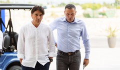 Dalić, njegov stožer i Stipe Pletikosa na radnom sastanku kod novog predsjednika HNS-a