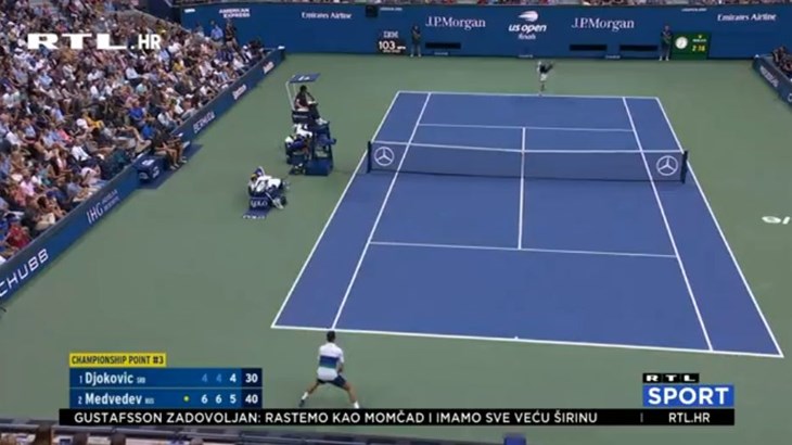 [VIDEO] Đoković nije uspio: Medvjedev ga spriječio u postizanju povijesnog uspjeha
