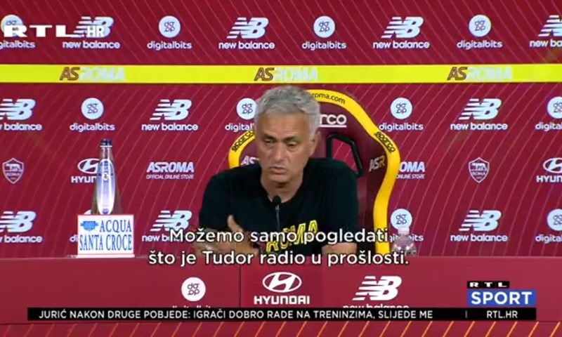 [VIDEO] Mourinha brine Tudor: 'Mnogo je pitanja na koja nemam odgovor'